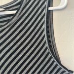 Style & Co a-line black and gray striped swing sleeveless dress size medium Photo 6