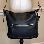 Coach  Black Leather Convertible Crossbody Shoulder Bag w Top Zipper Front Pocket Photo 3