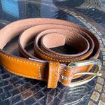 Bill Blass Women's Brown Leather Belt with Gold Buckle Photo 0