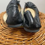 Frye  Ballet Flats Women’s Black CARSON Collapsible Bow Slip On Leather Size 10 Photo 5