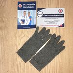 New Women’s Arthritis Compression Gloves Book Medium Black Photo 1
