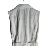 Area Stars White Denim Sleeveless Belted Button Front Shirt Dress Size Small Photo 7