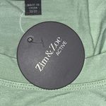 Zim & Zoe Active NWT Size 30/32 Lime Green Ruched Side Rayon Knit Top Shirt Photo 4