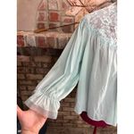 bed jacket satin lace aqua Blue Size L Photo 2