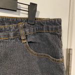 Gazoz Size 16 Embroidered Pocket Zip Up Ramie Cotton Stretch Cropped Jeans Blue Photo 8