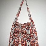 Free People Orange and Navy Blue Reusable Tote Bag Photo 0