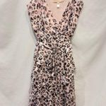 Hutch  Elsa Pink Black Animal Print Ruffle High-Low Wrap Dress size Large $395 Photo 5