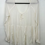 American Eagle  White Pattern Lace detail top size Medium Boho Photo 0