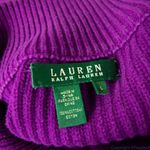 Lauren Ralph Lauren 100% cotton purple sweater with button collar, size L Size L Photo 3
