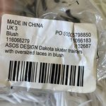 ASOS Women’s Dakota Skater trainers with oversized laces in blush size 5 Photo 2