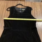 Eddie Bauer vintage Velvet feel cotton Sleeveless Black shift midi Dress 14 Photo 7