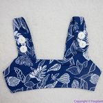 NEW Seea x Free People Georgia Gaia bikini top navy floral, XS Blue Photo 1