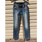 Miss Me Women's Mid-Rise Straight Medium Wash Distressed Jeans Size 25 Photo 3
