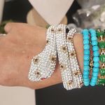 Vintage Silver Crystal Cobra Snake Hinge / Clamper Bracelet Photo 7