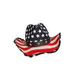 Source Unknown American Flag Cowboy Hat USA Cowgirl Hats for Men and Women Red White and Blue Photo 3