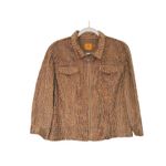 Ruby Rd Vintage Faux Fur Crocodile Leather Jacket Retro Large Brown Boho Earthy Photo 1