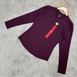 NWT Seg’ments 100% Merino Wool Base Layer Shirt Top Long Sleeve in Burgundy M Red Size M Photo 3