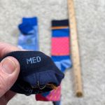 Bombas  Socks Medium Blue Floral Polka Dot Pattern Crew Socks Photo 5