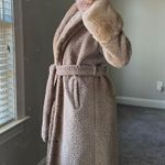 Missguided Sherpa Fur Trench Coat Photo 2