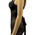 Victoria's Secret  Black Semi Sheer Lingerie Tie Back Padded Chest Top Only 34B Photo 1