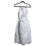 ANDIE NWT White Eyelet Scalloped Hem Thin Strap Bohemian Midi Dress S Photo 3