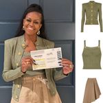 Balmain Vichy Gingham Knit Tank Top Olive Green 44 FR 12 US NWT DF0AB051KH60 Photo 1