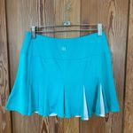 TAIL Teal & White Box Pleated Golf Skort Athletic Tennis Skirt w Shorts Photo 4