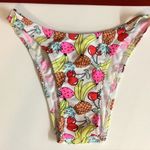 Zuliana Size Small Cherry 🍒 Fruit 🍎 Hi Waist Bikini Bottom. White Photo 0