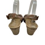 Vionic Shoes Women 8 Tan Coraline Wedge Slingback Espadrille Sandal Chevron Photo 6