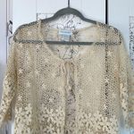 Y2k vintage tie front crochet cardigan Photo 2