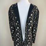 Club Monaco Dress 8 Black White Floral Long Sleeve Kaisle Sheath Above Knee Photo 5