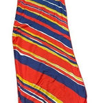 Vintage Echo 100% Silk‎ Scarf Made in Japan#26128 Red Navy Gold White Photo 0