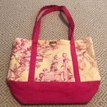 Preppy toile tote bag Yellow Photo 0