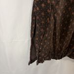 Vintage Women’s Medium 90s Velvet Jumper Maxi Dress Chocolate Brown Paisley Fall Photo 6