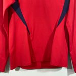 ASICS Women Red & Navy V-neck Athletic Performance Long Sleeve Top Size L Photo 3