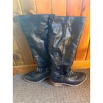 Women's Black Studded Buckle Boots Size 10M‎ zipper Motorcycle Biker Penelope Photo 2