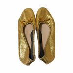Schutz  Gold Arissa Woven Metallic Leather Ballet Flats Sz 8.5 Photo 1