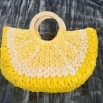 Style & Co Yellow and Cream Woven Handbag By  Photo 0