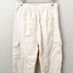 ZARA COLLECTION | Ivory Cream Elastic Waist Joggers Jogger Pants | Size Small Photo 3