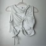 Princess Polly  Soul Seeker White Lace Up Cut Out Cropped Tank 12 Photo 8