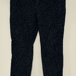 Chico's  Denim Jeans Flocked Velvet Leopard‎ Stretch Blue Black size 1.5 short Photo 0