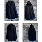 Cuddl Duds Black Hoodie Ladies 2XL Coat Sherpa Coatigan Fleece Lining Sn… Photo 2