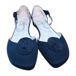 Christian Louboutin New Vintage Black Rosette Flats, Size 36 Photo 0