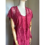 Vintage Lace Maxi Dress with Jacket Mauve Full Length Sundress Prom Size M/8 Pink Size M Photo 4