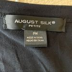 August Silk  Black Embellished Neck Top Size M Photo 4