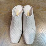 The Odells Leather Lola Mule Chunky Heel Woven Natural Nude Cream Sz 37 US 6.5 Photo 5