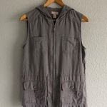 St. Tropez West Grey Linen Vest Photo 0