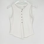 Anthropologie  Pilcro Andie‎ Henley Tank Top S White Photo 1