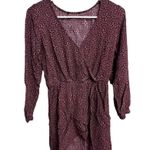 Forever 21 Women Teen Junior Burgundy Printed Fit & Flare Boho Dress Size Medium Photo 7