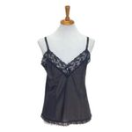 NOT SOLD!!!! Perfectform Vintage Lace Trim camisole Blouse Black Size M Whimsy Size M Photo 1